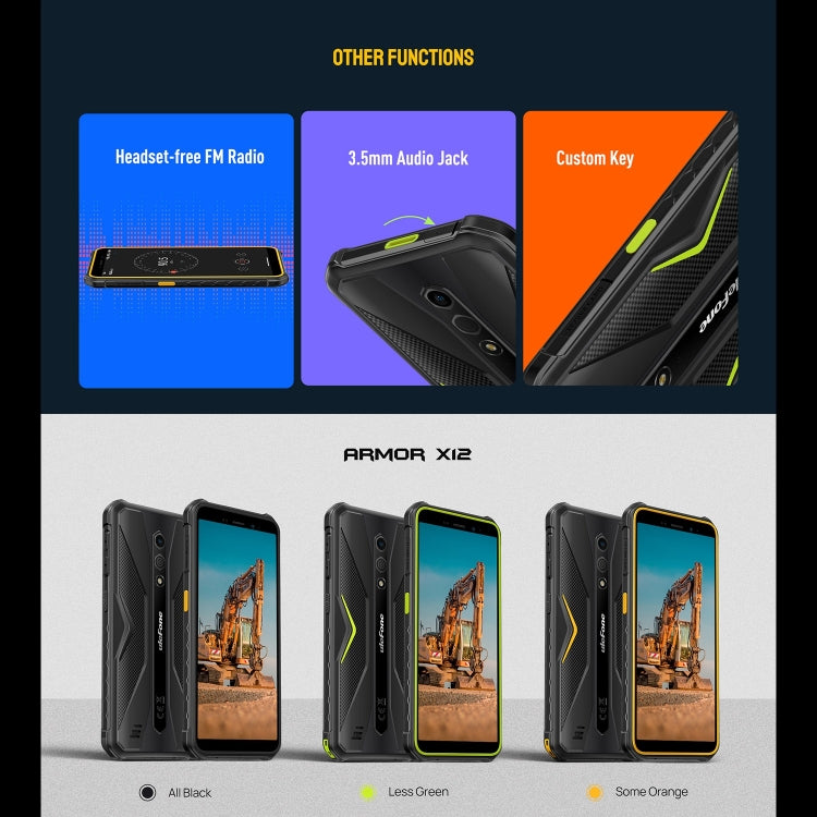 Ulefone Armor X12, Rugged Phone, Face Unlock, 5.45 inch Android 13 Go MediaTek Helio A22 Quad Core, Network: 4G, NFC Ulefone Armor X12, Rugged Phone, Face Unlock, 5.45 inch Android 13 Go MediaTek Helio A22 Quad Core, Network: 4G, NFC